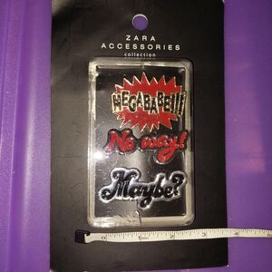 ZARA Badges Maybe? No Way! MEGABABE! Enamel Metal Text Word Statement 2016 Pins